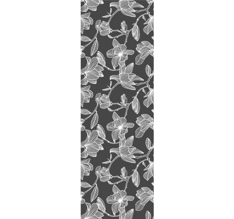 Blumentapete braune blütenkomposition - TenStickers