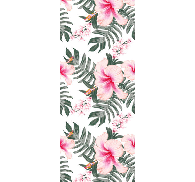 Pflanzen Tapete Orchideen-rosenmuster - TenStickers