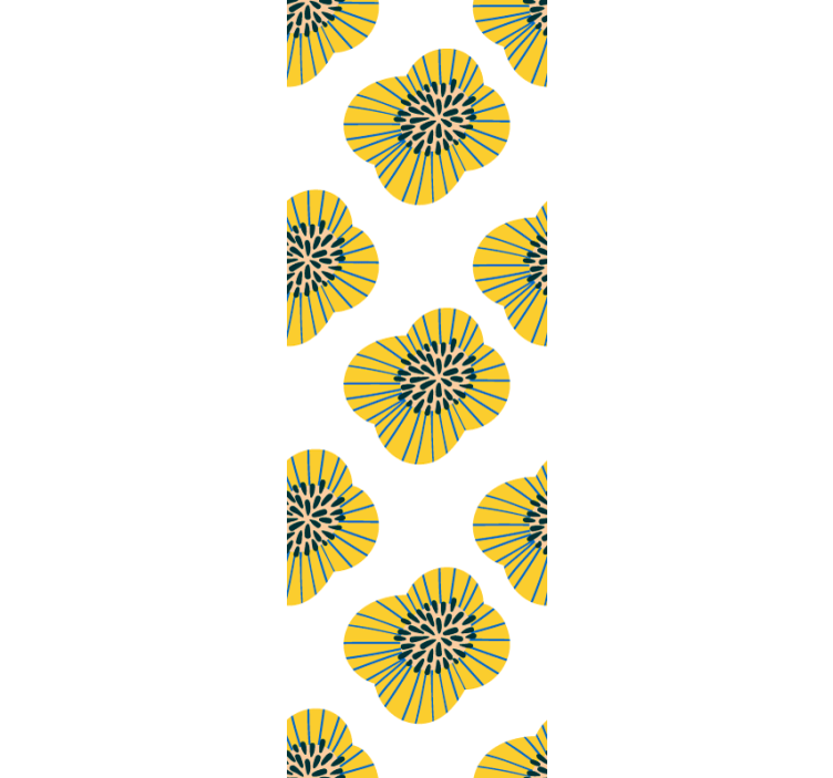 Blumentapete stilvolles blumenmuster - TenStickers