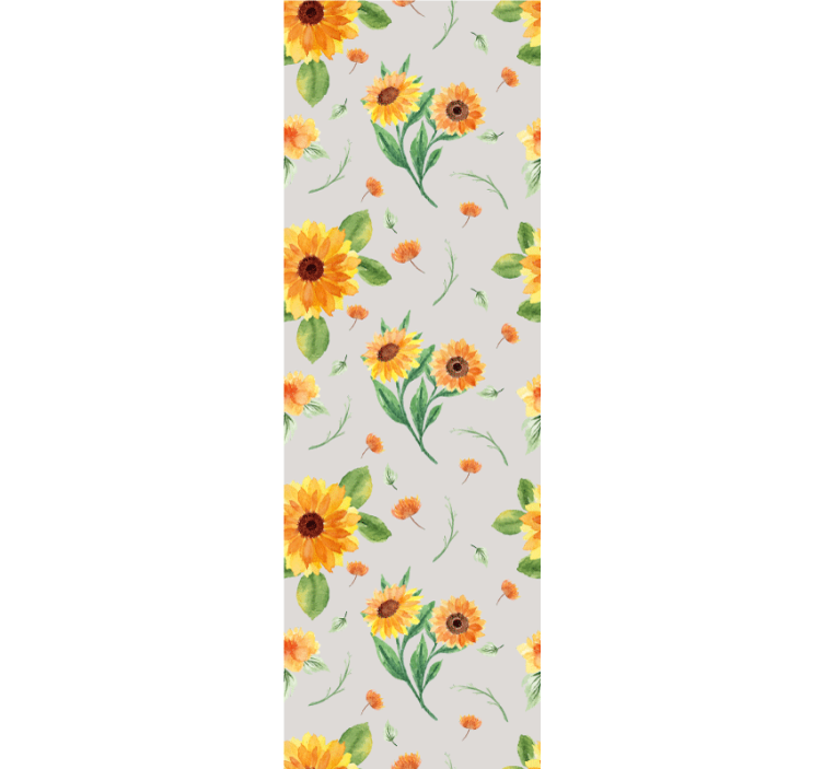 Tapete Küche Sonnenblumen aquarell blumenmuster - TenStickers
