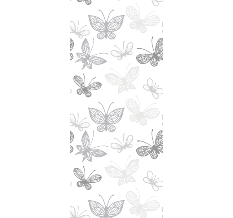 Tapete Schmetterling elegantes graues muster - TenStickers