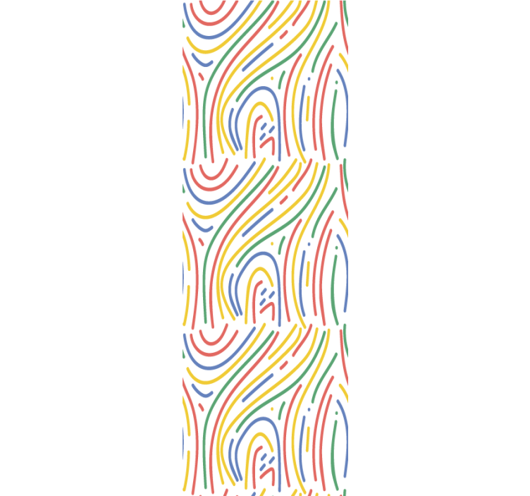 Büro Tapete bunte geschwungene linien - TenStickers