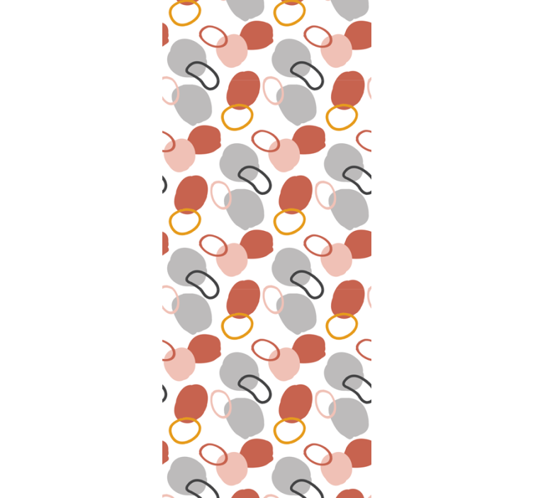 Tapete kreise braun und grau muster - TenStickers