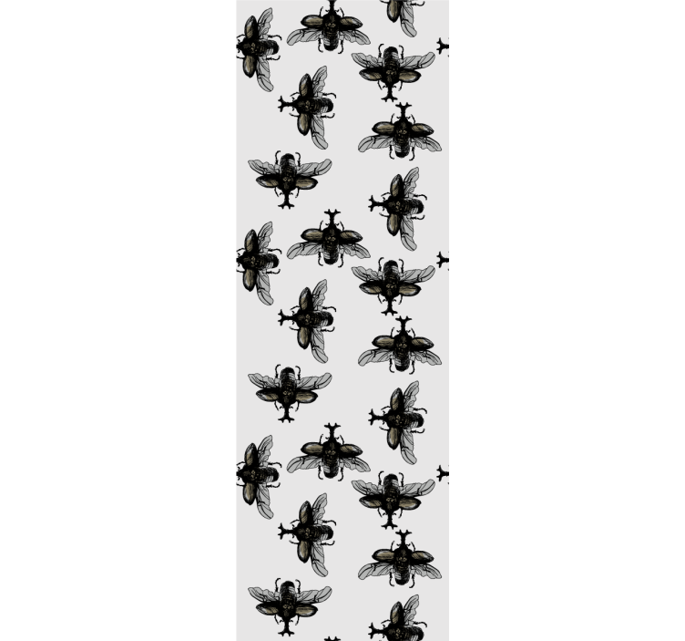 Tapete Tiere schwarzes insektenmuster - TenStickers