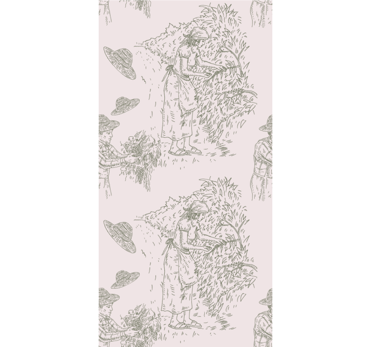 Klassische Tapete Französisches vintage-muster in grün - TenStickers