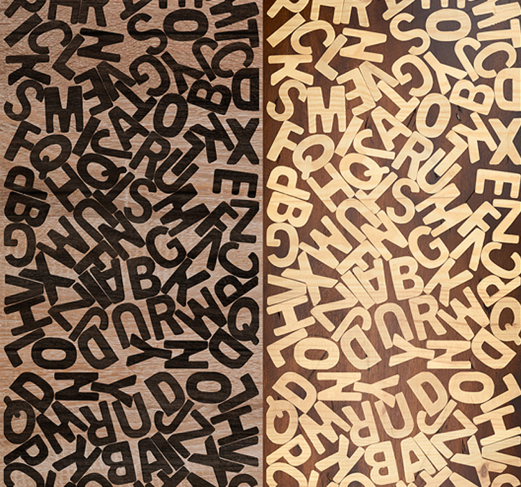 Tapete Schriftzug alphabet-typografie-muster - TenStickers