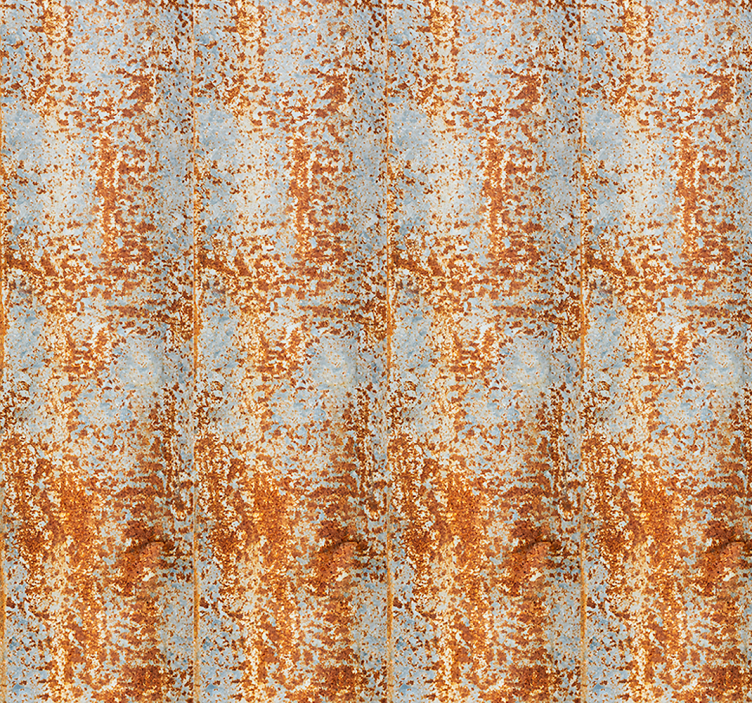 Ziegel Tapete verrostete metallillusion - TenStickers