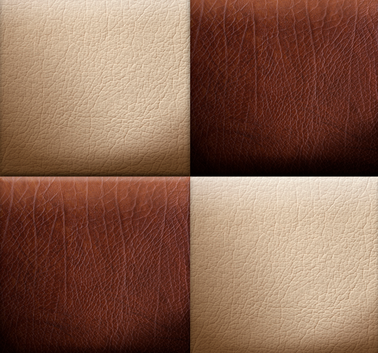 Tapete Quadrate leder schachmuster - TenStickers