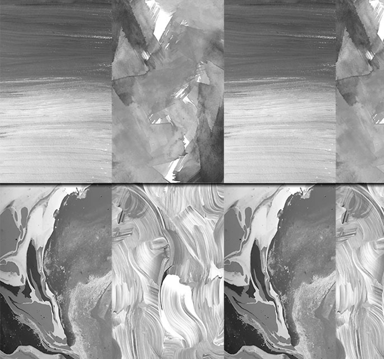 Tapete Abstrakt wirbelndes monochrom - TenStickers