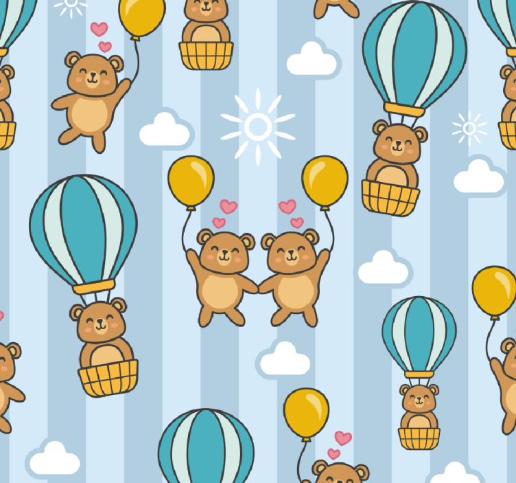 Tapete Baby ballon-teddys - TenStickers