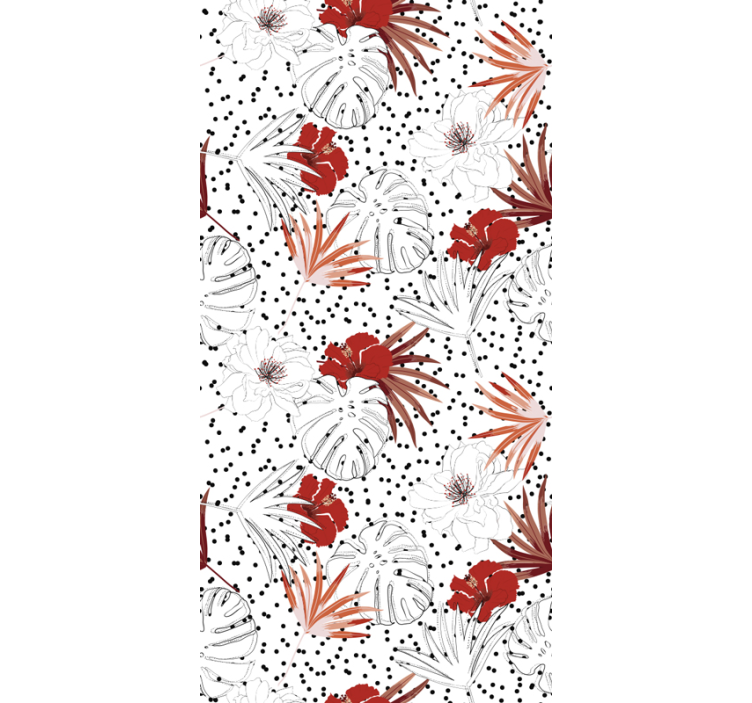 Tapete florale Ornamente tropisches botanisches design - TenStickers