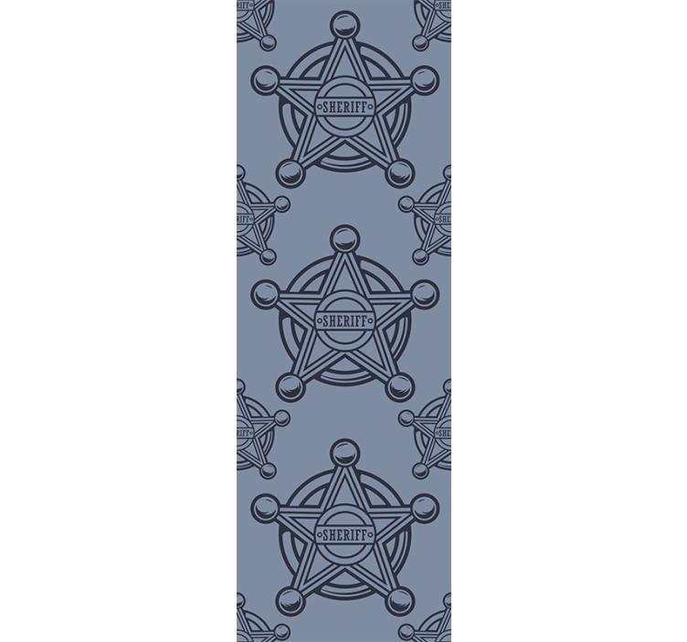 Tapete selbst gestalten sheriffstern-muster - TenStickers