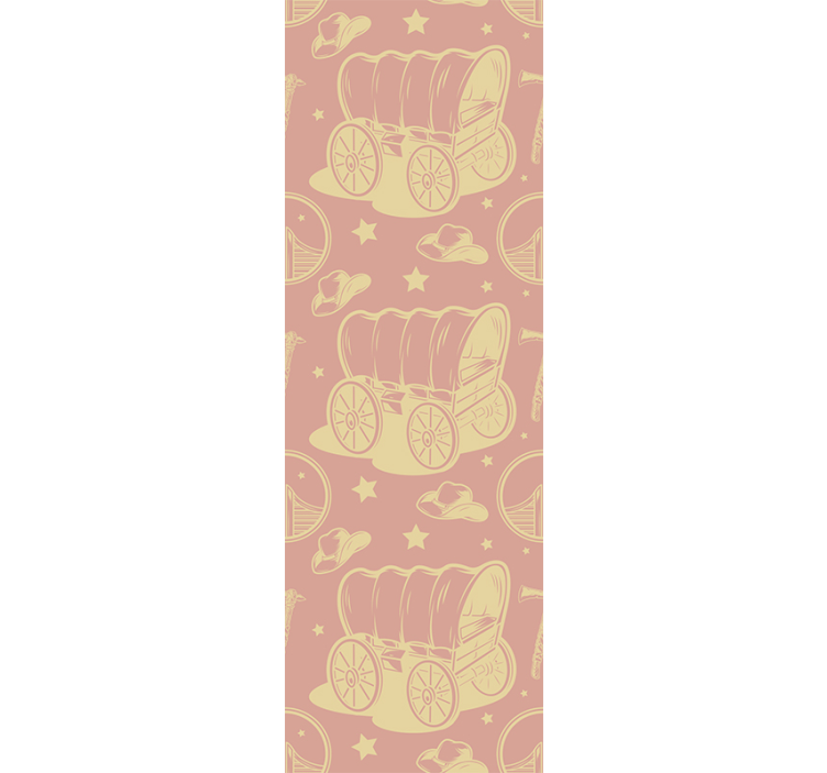 Tapete Kinderzimmer cowboy und wagen - TenStickers