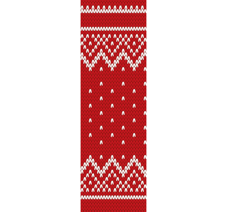 Wohnzimmer Tapete rot Weihnachtliches Muster - TenStickers