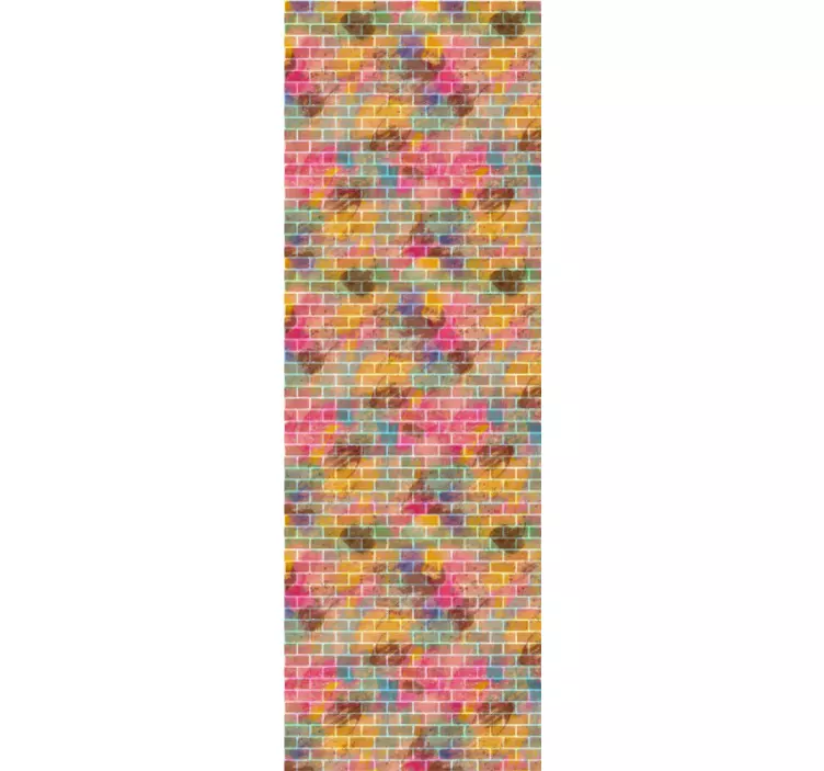 Ziegel Tapete buntes ziegelmosaik - TenStickers