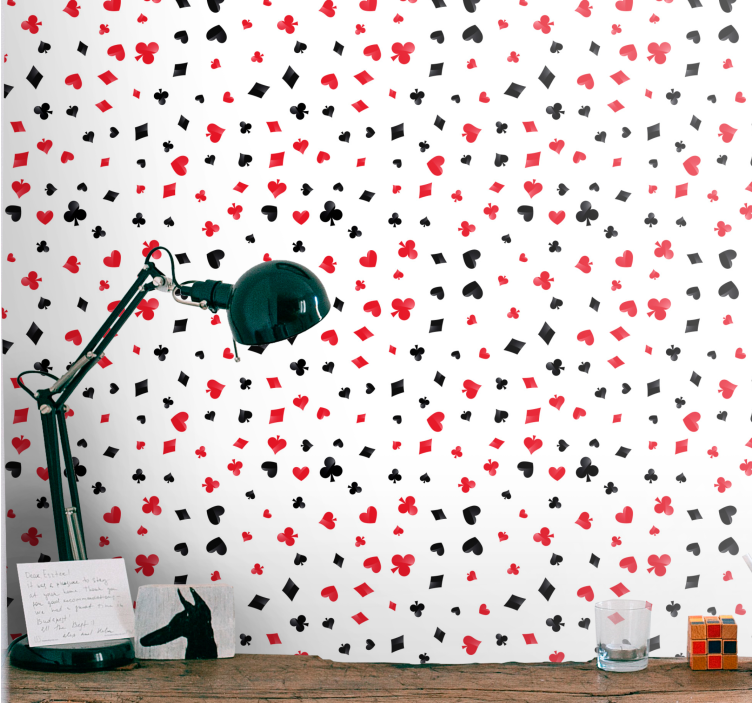 Tapete Modern spielkartensymbole - TenStickers
