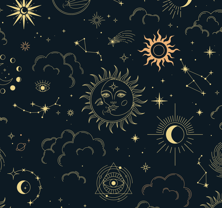 Tapete Sternenhimmel design der himmlischen elemente - TenStickers