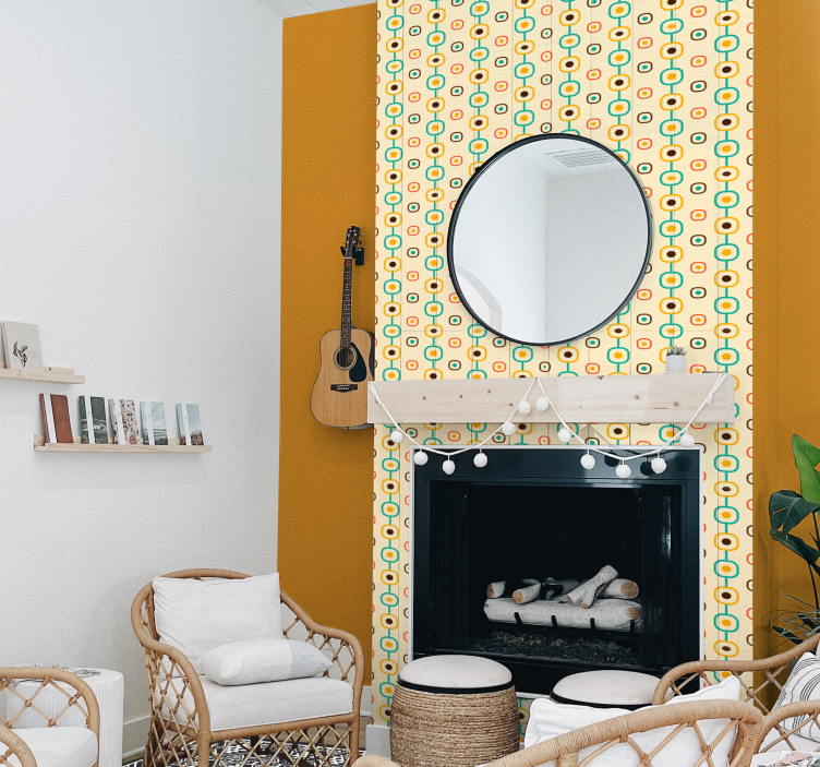 Vliestapete Jahrgang 60er geometrisch - TenStickers