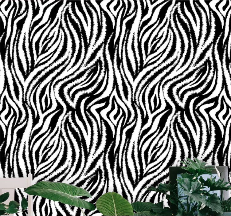 Zebra Tapete zebra wirbelt - TenStickers
