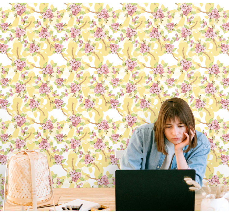 Blumentapete blumenkaskade - TenStickers