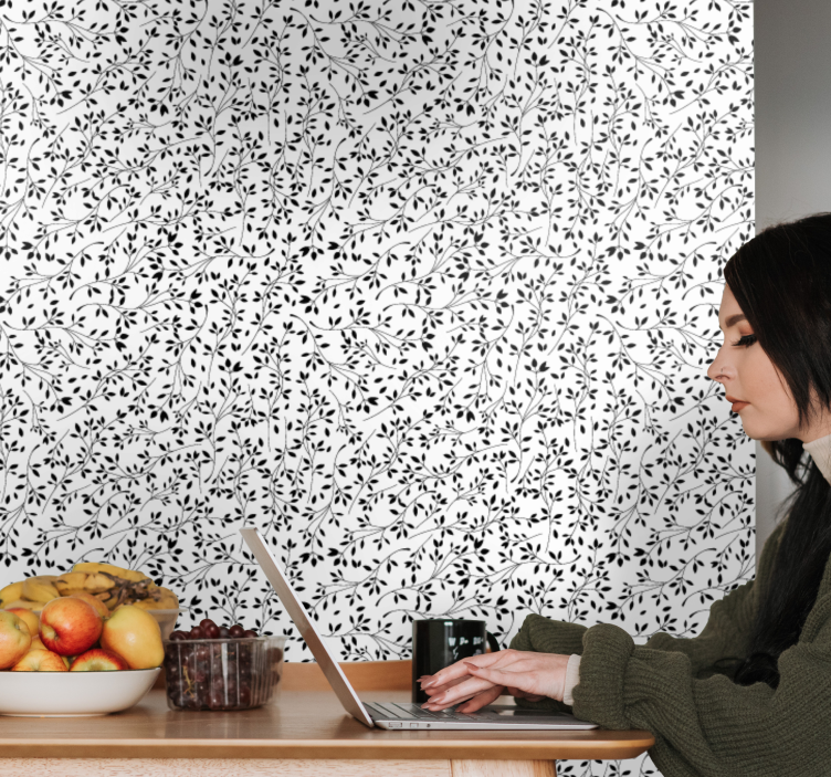 Blumentapete florale komplexität - TenStickers