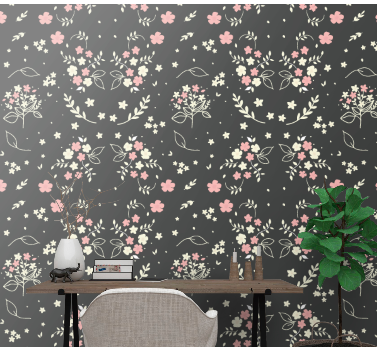 Blumentapete floraler botanischer charme - TenStickers