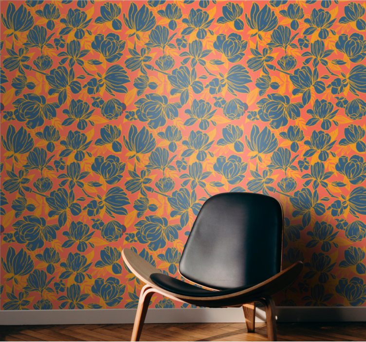 Blumentapete lebendige blütenkomposition - TenStickers