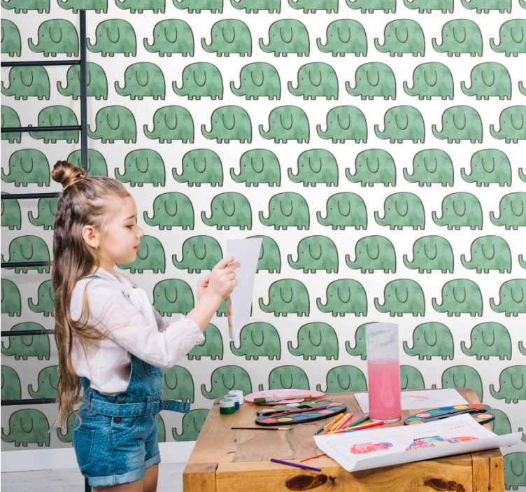 Elefanten Tapete bezaubernde elefanten - TenStickers