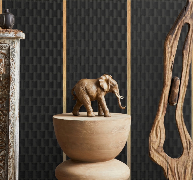 Tapete Textur schwarzes strukturiertes muster - TenStickers