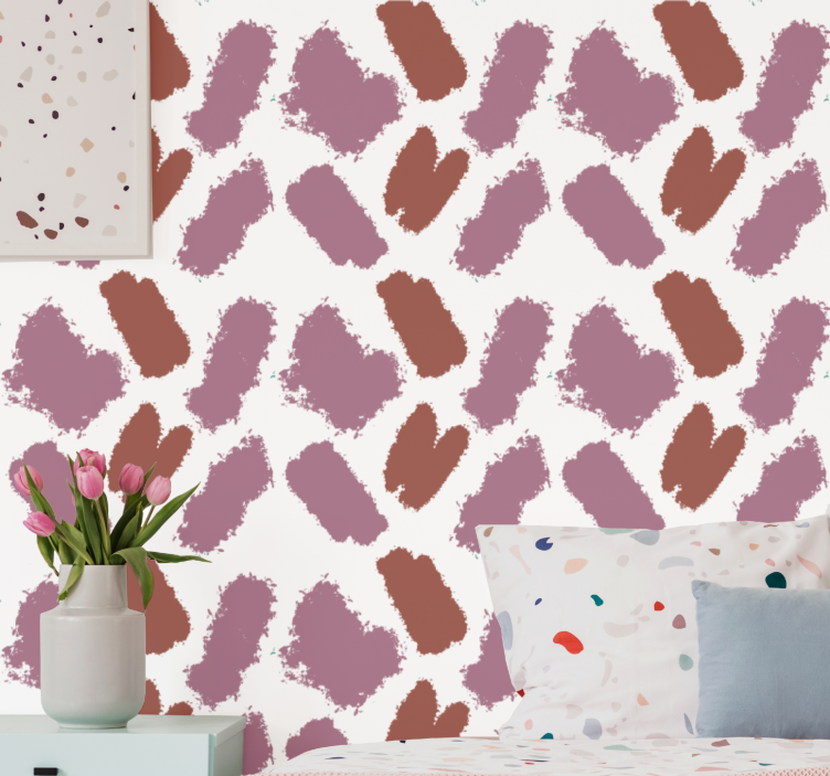 Tapete Abstrakt braune pinselstriche - TenStickers