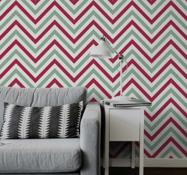 Geometrische Tapete chevron-zickzack-muster - TenStickers