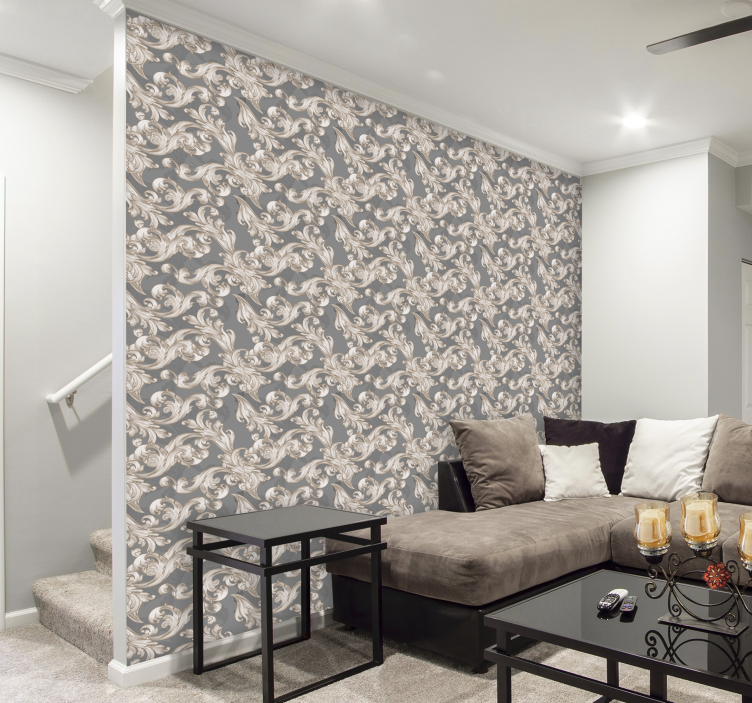 Graue Muster ziertapete - TenStickers