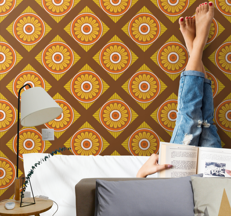 Jahrgang Tapete 70er jahre dods vertikale streifen - TenStickers