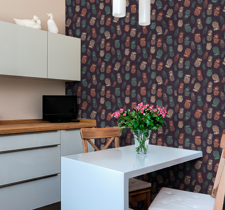 Tapete Küche herbstliche tannenzapfen - TenStickers