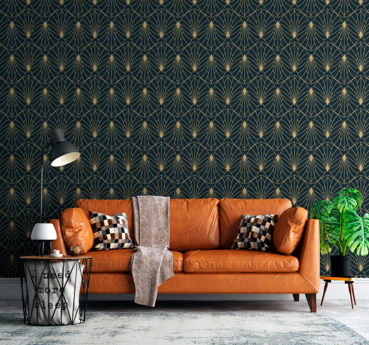 Tapete Modern geometrische goldformen - TenStickers