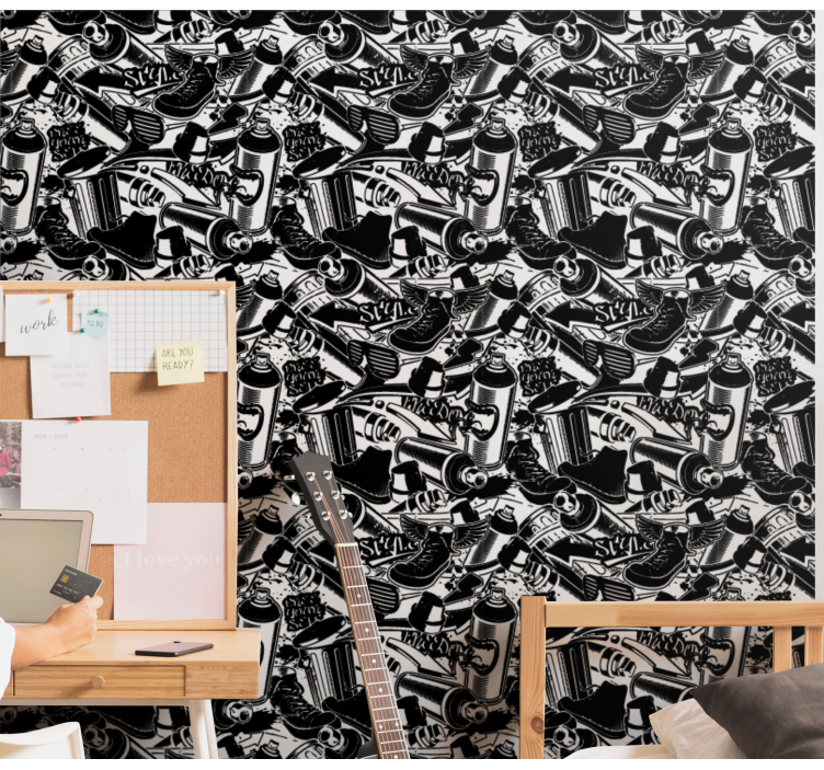 Kunst Tapete graffiti-grundlagen - TenStickers