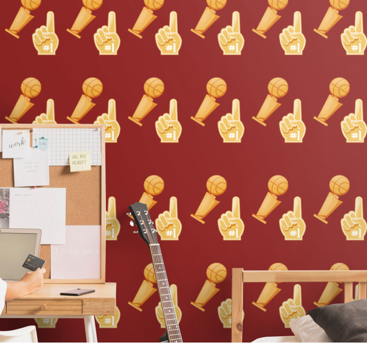 Kunst Tapete sportliches gestenmotiv - TenStickers