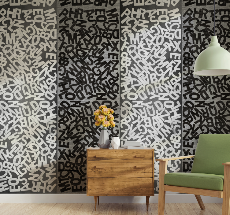 Tapete Schriftzug alphabet-chaos - TenStickers