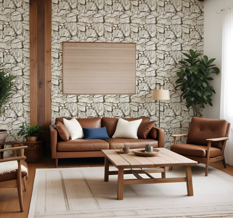 Steintapete hell beige - TenStickers