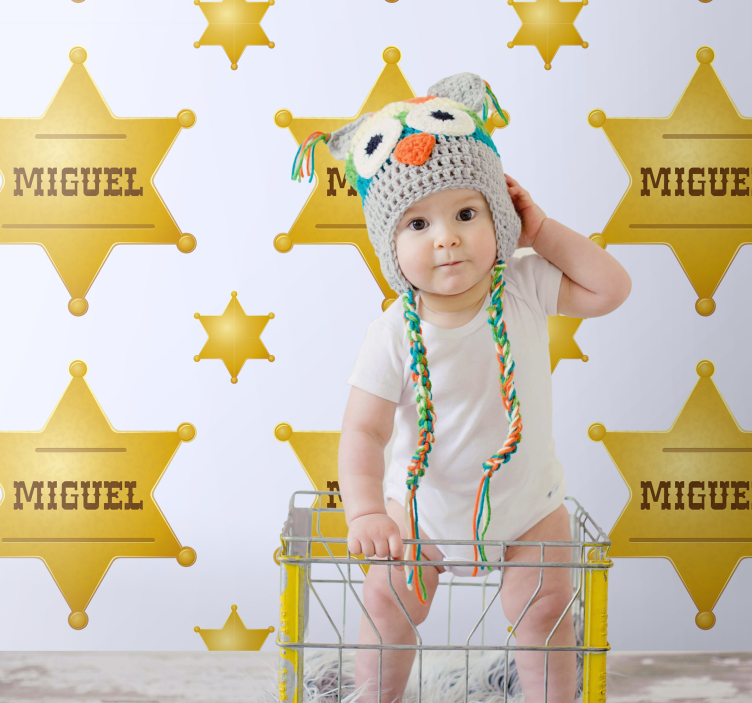 Tapete Baby anpassbare sheriffsterne - TenStickers