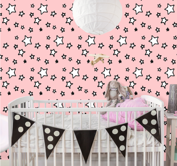 Tapete Baby rosa sternen-design - TenStickers