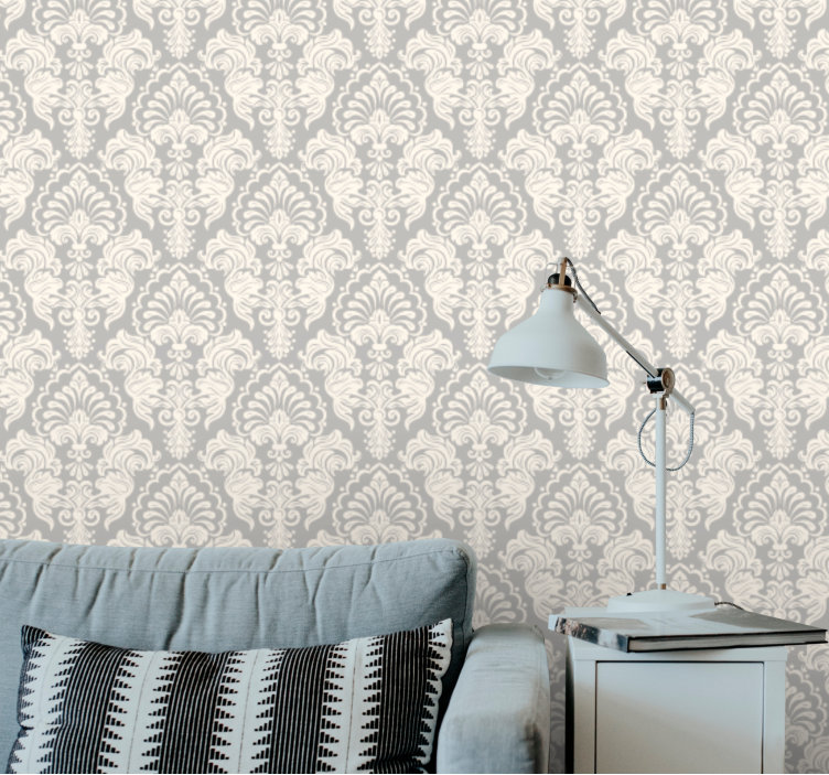 Tapete Barock elegante blumenrolle - TenStickers