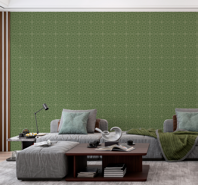 Barock Tapete minimalistisches damastmuster - TenStickers