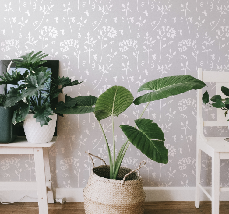 Blumentapete blumen botanisch - TenStickers