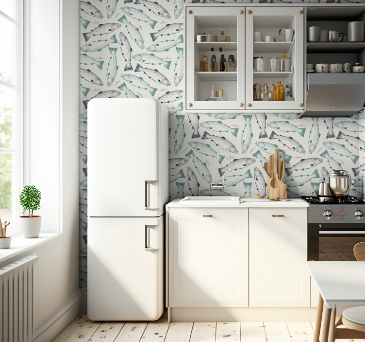 Tapete Fische lachs-motiv - TenStickers