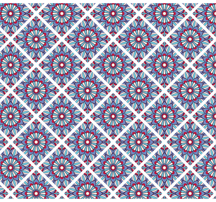 Tapete florale Ornamente geometrische florale eleganz - TenStickers