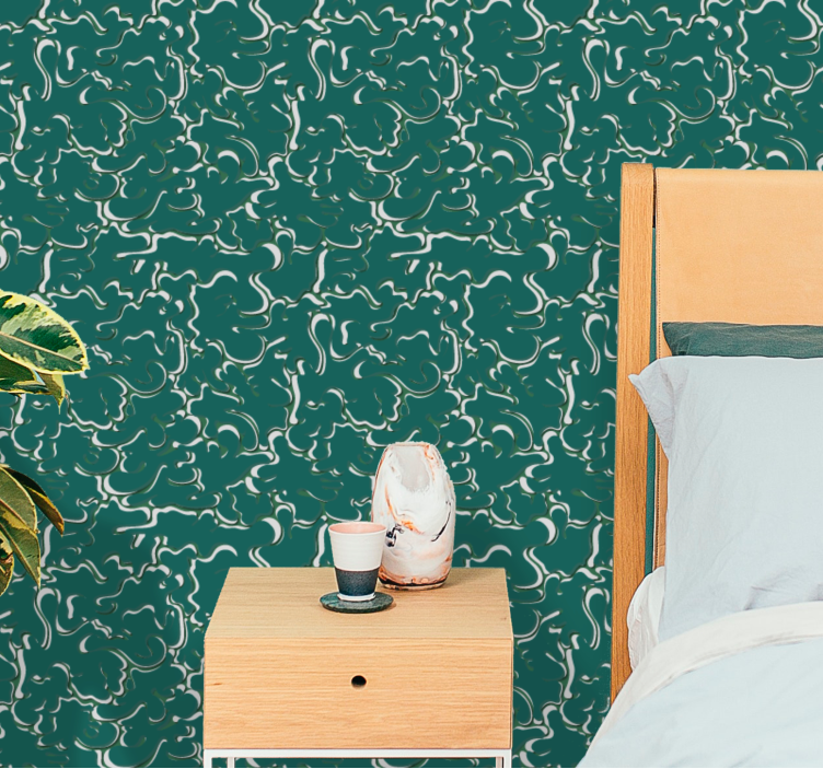 Tapete geometrische Muster abstrakte wirbel - TenStickers