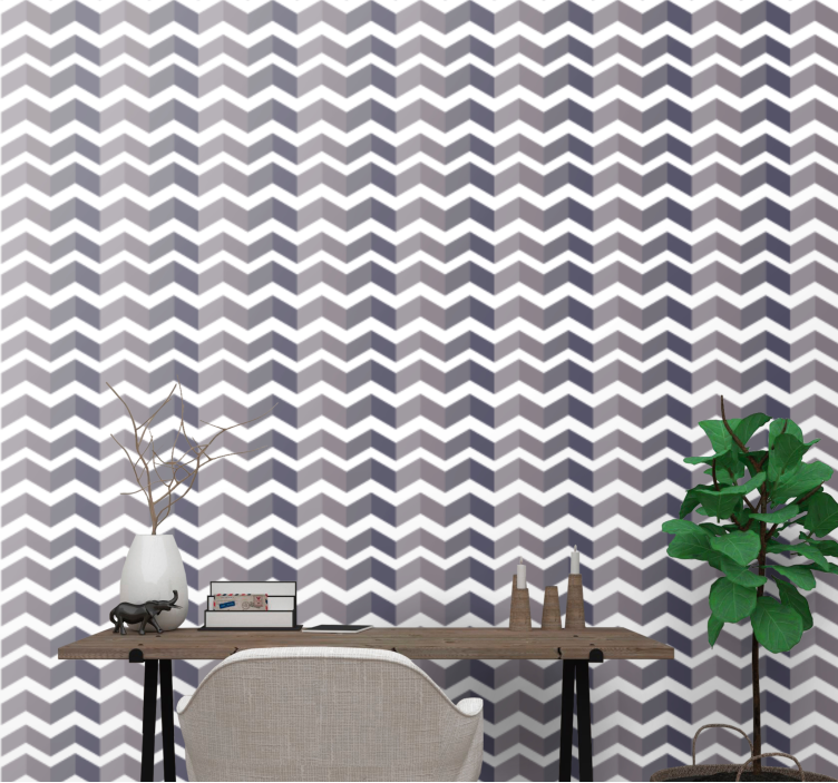 Tapete geometrische Muster chevron-formen - TenStickers