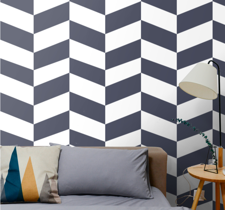 Tapete geometrische Muster chevron-pfeilformen - TenStickers