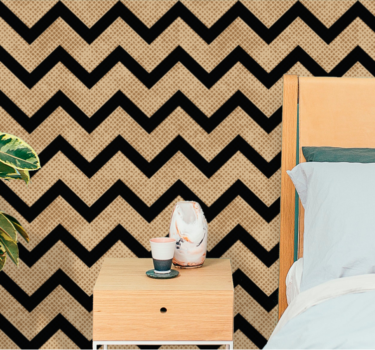 Tapete geometrische Muster chevron-zickzack-stil - TenStickers